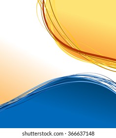 Flyer or brochure template, abstract colorful design