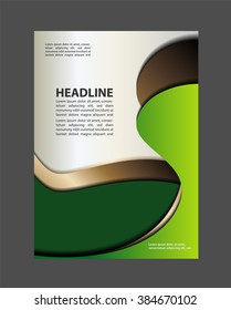 Flyer or brochure template, abstract colorful design
