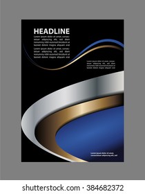 Flyer or brochure template, abstract colorful design
