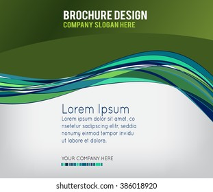 Flyer or brochure template, abstract colorful design