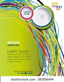 Flyer or brochure template, abstract colorful design