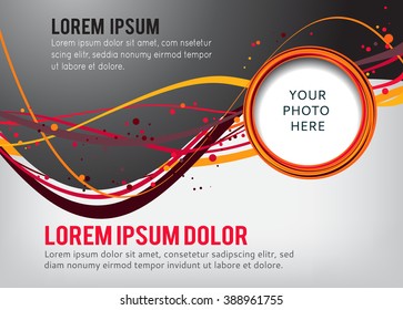 Flyer or brochure template, abstract colorful design