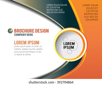 Flyer or brochure template, abstract colorful design