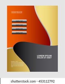 Flyer or brochure template, abstract colorful design

