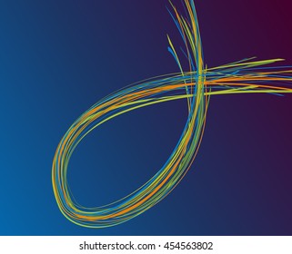Flyer or brochure template, abstract colorful design