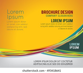 Flyer or brochure template, abstract colorful design