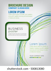 Flyer or brochure template, abstract colorful design