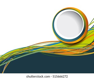 Flyer or brochure template, abstract colorful design