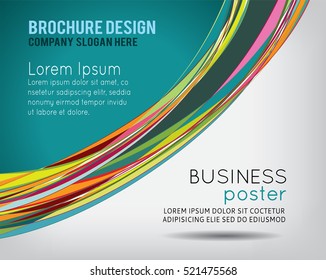 Flyer or brochure template, abstract colorful design