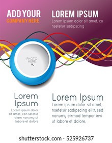Flyer or brochure template, abstract colorful design