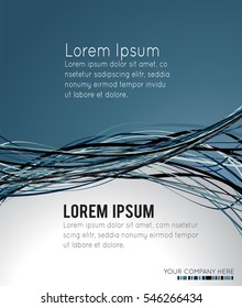 Flyer or brochure template, abstract colorful design