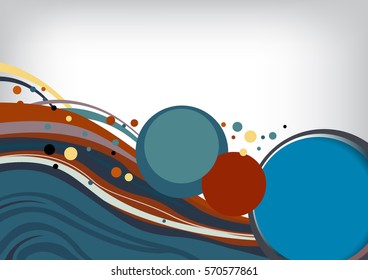 Flyer or brochure template, abstract colorful design