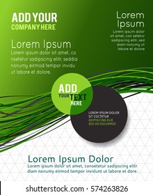 Flyer or brochure template, abstract colorful design