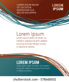 Flyer or brochure template, abstract colorful design