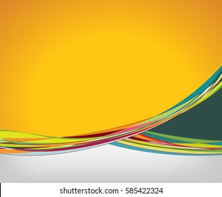Flyer or brochure template, abstract colorful design