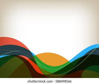 Flyer or brochure template, abstract colorful design