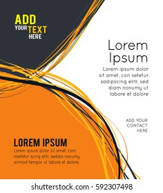 Flyer or brochure template, abstract colorful design