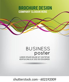 Flyer or brochure template, abstract colorful design