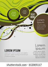 Flyer or brochure template, abstract colorful design