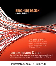 Flyer or brochure template, abstract colorful design