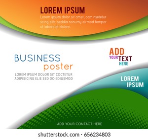 Flyer or brochure template, abstract colorful design