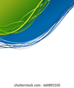 Flyer or brochure template, abstract colorful design