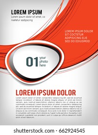 Flyer or brochure template, abstract colorful design