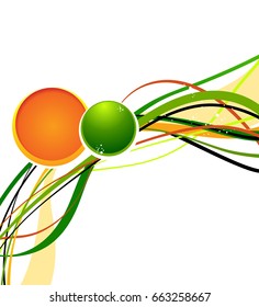 Flyer or brochure template, abstract colorful design