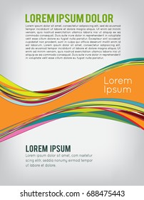 Flyer or brochure template, abstract colorful design