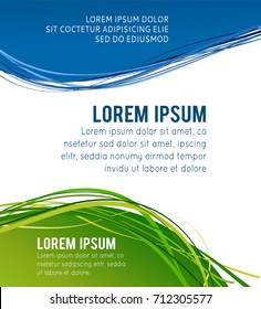 Flyer or brochure template, abstract colorful design