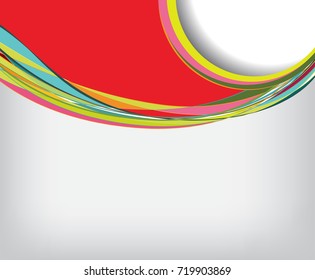 Flyer or brochure template, abstract colorful design