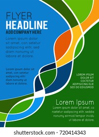 Flyer or brochure template, abstract colorful design