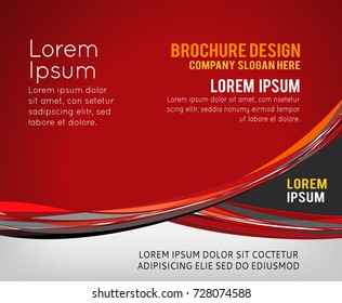 Flyer or brochure template, abstract colorful design