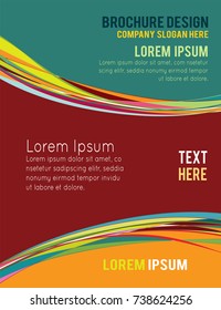 Flyer or brochure template, abstract colorful design