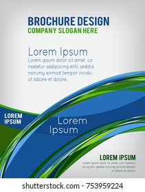 Flyer or brochure template, abstract colorful design