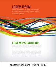 Flyer or brochure template, abstract green design