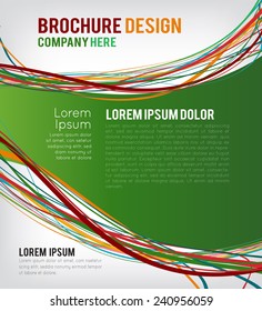 Flyer or brochure template, abstract green design