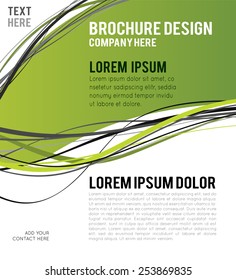 Flyer or brochure template, abstract green design