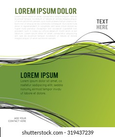 Flyer or brochure template, abstract green design