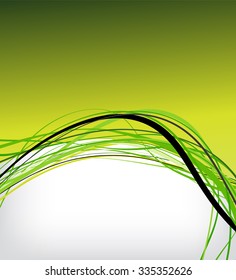 Flyer or brochure template, abstract green design