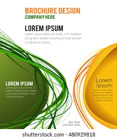 Flyer or brochure template, abstract green design