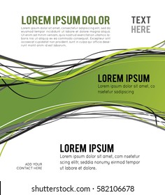 Flyer or brochure template, abstract green design