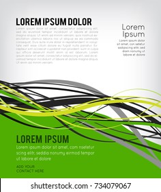 Flyer or brochure template, abstract green design