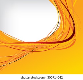 Flyer or brochure template, abstract orange design