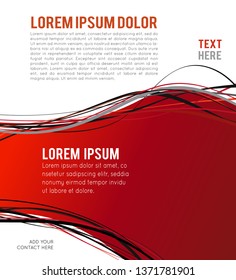 Flyer or brochure template, abstract red design