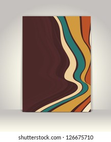 Flyer or brochure template, abstract retro design