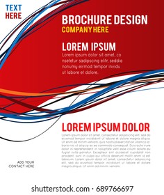 Flyer or brochure template, abstract yellow design