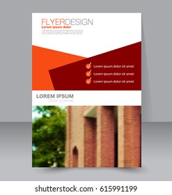 Flyer and brochure template. Annual report cover design.  Business or education poster. A4 size vector illustration.
