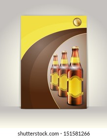 Flyer or brochure template, beer design