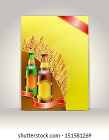 Flyer or brochure template, beer design